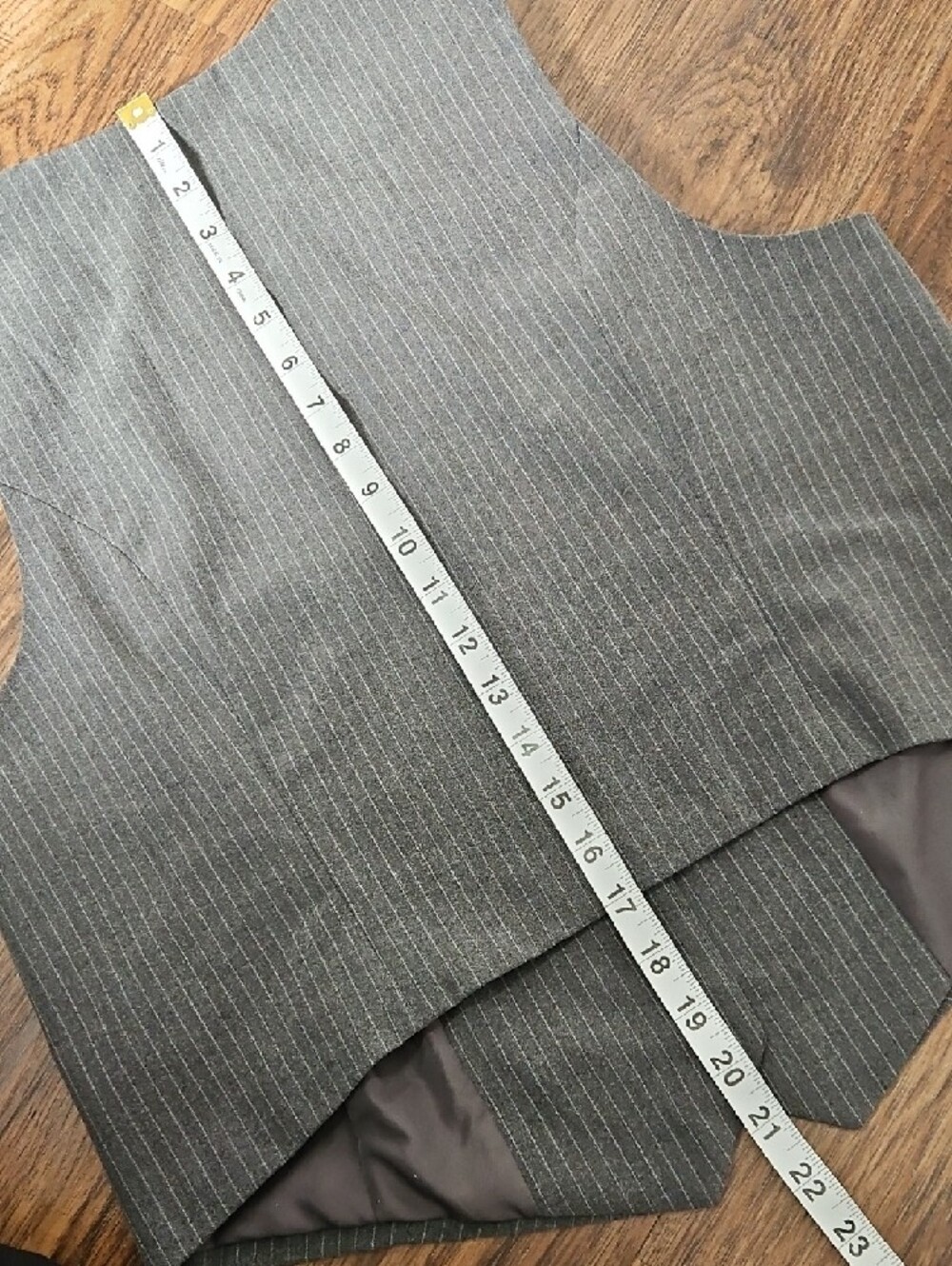Old Navy Gray Pinstripe Vest, Size Medium - Picture 7 of 9